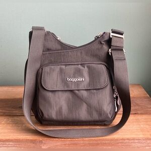 Baggallini Black Crossbody Nylon Shoulder Bag